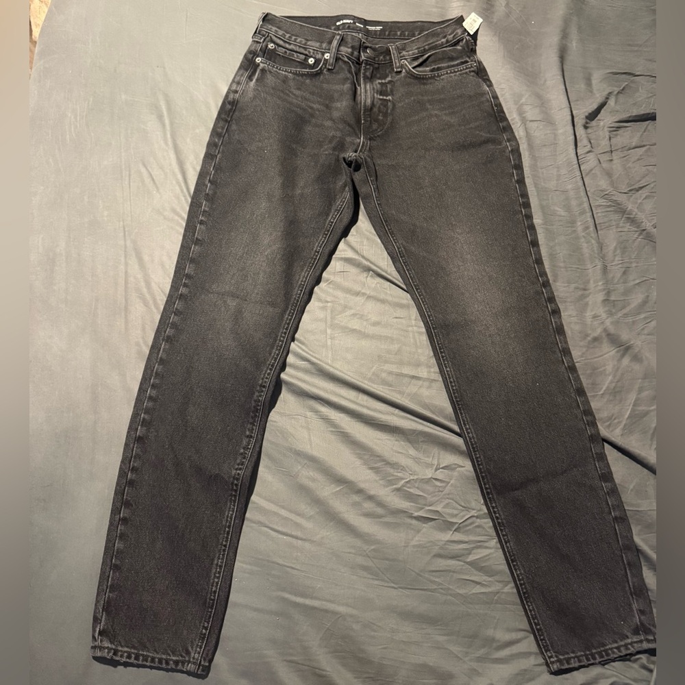 Old Navy Men's Slim Straight Black Jeans